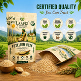 Psyllium Husk 100% Natural - 99% Purity 200gm | Quality Assured with COA Certificate | High in Fibre | Vegan Non GMO | Ideal for Baking, Smoothies, Water, Juices