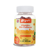 Laapiz Vitamin + Bio-Cultures Gummies – Pineapple Flavour (60 Gummies) – Digestion & Immune Support – Made in UK